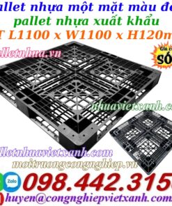 Pallet nhựa 1100x1100x120mm màu đen