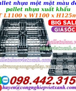 Pallet nhựa 1100x1100x125mm màu đen