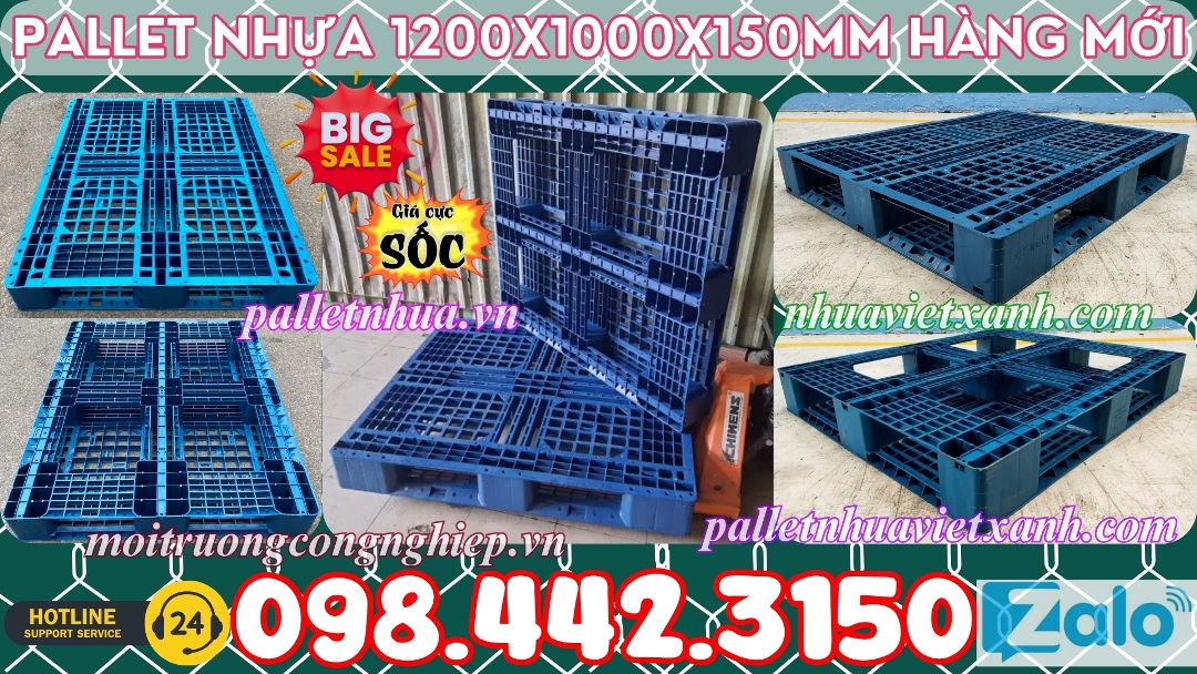 Pallet nhựa 1200x1000 chất lượng