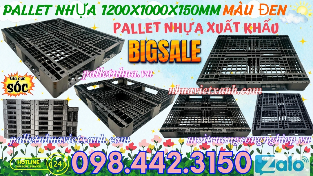 Pallet nhựa màu đen