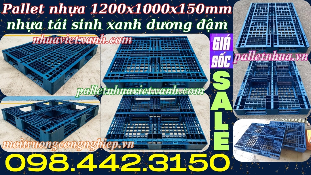 Pallet nhựa xanh dương