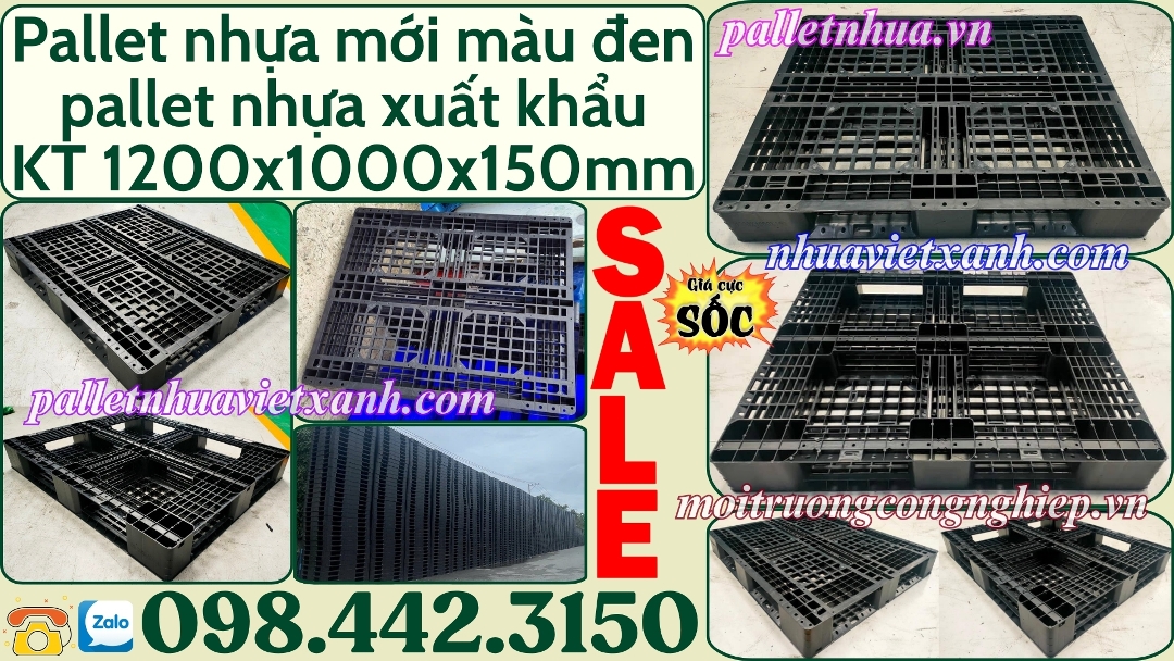 Pallet nhựa mới màu đen