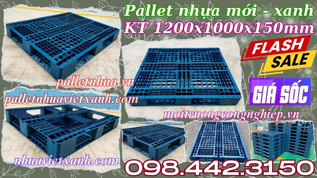 Pallet nhựa xanh mới