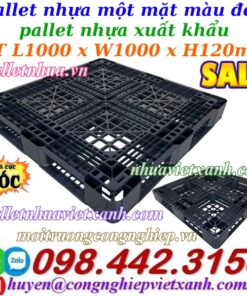 Pallet nhựa 1000x1000x120mm màu đen